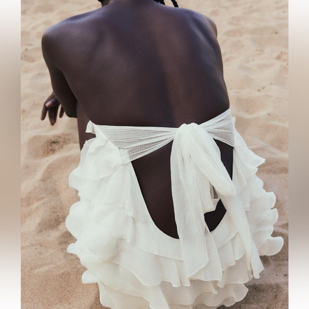 Zara ruffle halter neck dress - Picture 9 of 10